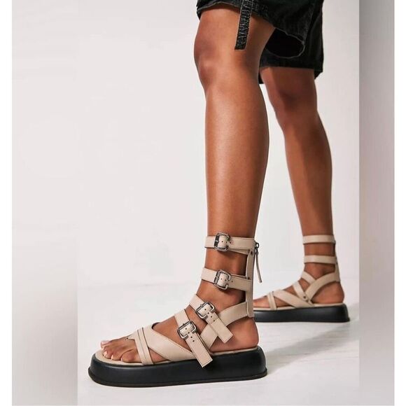 New Free People Jojo Gladiator Sandals Size 38 - Picture 1 of 8